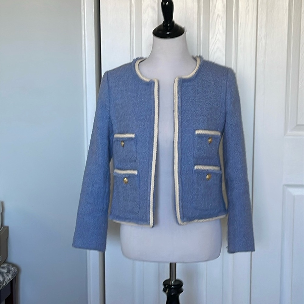 Light blue jacket J crew jacket size 6